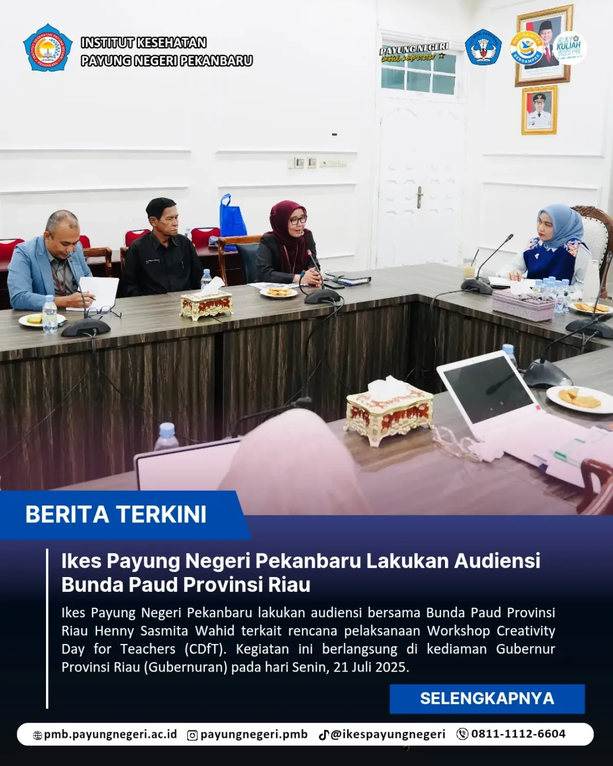 Ikes Payung Negeri Pekanbaru Lakukan Audiensi Bunda Paud Provinsi Riau